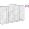 Image de vidaXL - Schanskorven - 12 - st - gewelfd - 300x50x180/200 - cm - ijzer