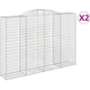 Image de vidaXL - Schanskorven - 2 - st - gewelfd - 300x50x200/220 - cm - ijzer