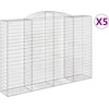 Image de vidaXL - Schanskorven - 5 - st - gewelfd - 300x50x200/220 - cm - ijzer