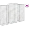 Image de vidaXL - Schanskorven - 6 - st - gewelfd - 300x50x200/220 - cm - ijzer