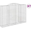Image de vidaXL - Schanskorven - 7 - st - gewelfd - 300x50x200/220 - cm - ijzer