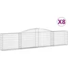 Image de vidaXL - Schanskorven - 8 - st - gewelfd - 400x30x80/100 - cm - ijzer