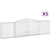 Image de vidaXL - Schanskorven - 5 - st - gewelfd - 400x30x100/120 - cm - ijzer