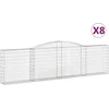 Image de vidaXL - Schanskorven - 8 - st - gewelfd - 400x30x100/120 - cm - ijzer