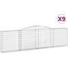 Image de vidaXL - Schanskorven - 9 - st - gewelfd - 400x30x100/120 - cm - ijzer
