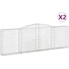 Image de vidaXL - Schanskorven - 2 - st - gewelfd - 400x30x120/140 - cm - ijzer