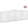 Image de vidaXL - Schanskorven - 4 - st - gewelfd - 400x30x120/140 - cm - ijzer