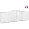 Image de vidaXL - Schanskorven - 5 - st - gewelfd - 400x30x120/140 - cm - ijzer
