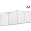 Image de vidaXL - Schanskorven - 2 - st - gewelfd - 400x30x140/160 - cm - ijzer