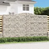 Image de vidaXL - Schanskorven - 5 - st - gewelfd - 400x30x220/240 - cm - ijzer