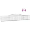 Image de vidaXL - Schanskorven - 10 - st - gewelfd - 400x50x60/80 - cm - gegalvaniseerd - ijzer