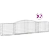 Image de vidaXL - Schanskorven - 7 - st - gewelfd - 400x50x80/100 - cm - gegalvaniseerd - ijzer