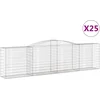 Image de vidaXL - Schanskorven - 25 - st - gewelfd - 400x50x100/120 - cm - ijzer