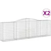 Image de vidaXL - Schanskorven - 2 - st - gewelfd - 400x50x120/140 - cm - ijzer