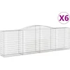Image de vidaXL - Schanskorven - 6 - st - gewelfd - 400x50x120/140 - cm - ijzer