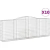 Image de vidaXL - Schanskorven - 10 - st - gewelfd - 400x50x140/160 - cm - ijzer