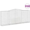 Image de vidaXL - Schanskorven - 10 - st - gewelfd - 400x50x160/180 - cm - ijzer