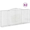 Image de vidaXL - Schanskorven - 2 - st - gewelfd - 400x50x180/200 - cm - ijzer