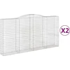 Image de vidaXL - Schanskorven - 2 - st - gewelfd - 400x50x200/220 - cm - ijzer