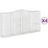 Image de vidaXL - Schanskorven - 4 - st - gewelfd - 400x50x200/220 - cm - ijzer