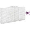 Image de vidaXL - Schanskorven - 7 - st - gewelfd - 400x50x200/220 - cm - ijzer