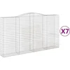 Image de vidaXL - Schanskorven - 7 - st - gewelfd - 400x50x220/240 - cm - ijzer