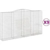 Image de vidaXL - Schanskorven - 9 - st - gewelfd - 400x50x220/240 - cm - ijzer