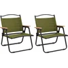 Image de vidaXL - Campingstoelen - 2 - st - 54x43x59 - cm - oxford - stof - groen