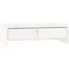 Image de vidaXL - Monitorstandaard - 50x27x15 - cm - massief - grenenhout - wit