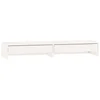 Image de vidaXL - Monitorstandaard - 100x27x15 - cm - massief - grenenhout - wit