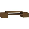 Image de vidaXL - Monitorstandaard - 70x27,5x15 - cm - massief - grenenhout - honingbruin