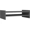 Image de vidaXL - Monitorstandaard - 50x27x15 - cm - massief - grenenhout - grijs