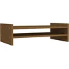 Image de vidaXL - Monitorstandaard - 50x27x15 - cm - massief - grenenhout - honingbruin