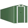 Image de vidaXL - Tuinschuur - 192x855x223 - cm - gegalvaniseerd - staal - groen