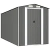 Image de vidaXL - Tuinschuur - 192x440x223 - cm - gegalvaniseerd - staal - lichtgrijs