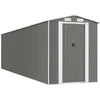 Image de vidaXL - Tuinschuur - 192x772x223 - cm - gegalvaniseerd - staal - lichtgrijs