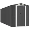Image de vidaXL - Tuinschuur - 192x523x223 - cm - gegalvaniseerd - staal - antracietkleurig
