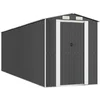 Image de vidaXL - Tuinschuur - 192x606x223 - cm - gegalvaniseerd - staal - antracietkleurig