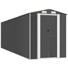 Image de vidaXL - Tuinschuur - 192x689x223 - cm - gegalvaniseerd - staal - antracietkleurig