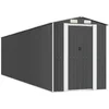 Image de vidaXL - Tuinschuur - 192x772x223 - cm - gegalvaniseerd - staal - antracietkleurig