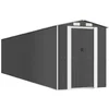 Image de vidaXL - Tuinschuur - 192x855x223 - cm - gegalvaniseerd - staal - antracietkleurig