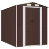 Image de vidaXL - Tuinschuur - 192x274x223 - cm - gegalvaniseerd - staal - donkerbruin