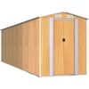 Image de vidaXL - Tuinschuur - 192x689x223 - cm - gegalvaniseerd - staal - lichtbruin
