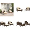 Image de vidaXL - 5-delige - Loungeset - met - kussens - poly - rattan - bruin