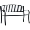 Image de vidaXL - Tuinbank - 120 - cm - staal - zwart