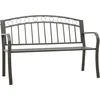 Image de vidaXL - Tuinbank - 120 - cm - staal - grijs