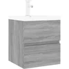 Image de vidaXL - Wastafelkast - met - ingebouwde - wasbak - bewerkt - hout - grijs - sonoma