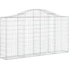 Image de vidaXL - Schanskorf - gewelfd - 200x30x100/120 - cm - gegalvaniseerd - ijzer