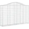 Image de vidaXL - Schanskorf - gewelfd - 200x30x120/140 - cm - gegalvaniseerd - ijzer