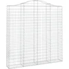 Image de vidaXL - Schanskorf - gewelfd - 200x30x200/220 - cm - gegalvaniseerd - ijzer